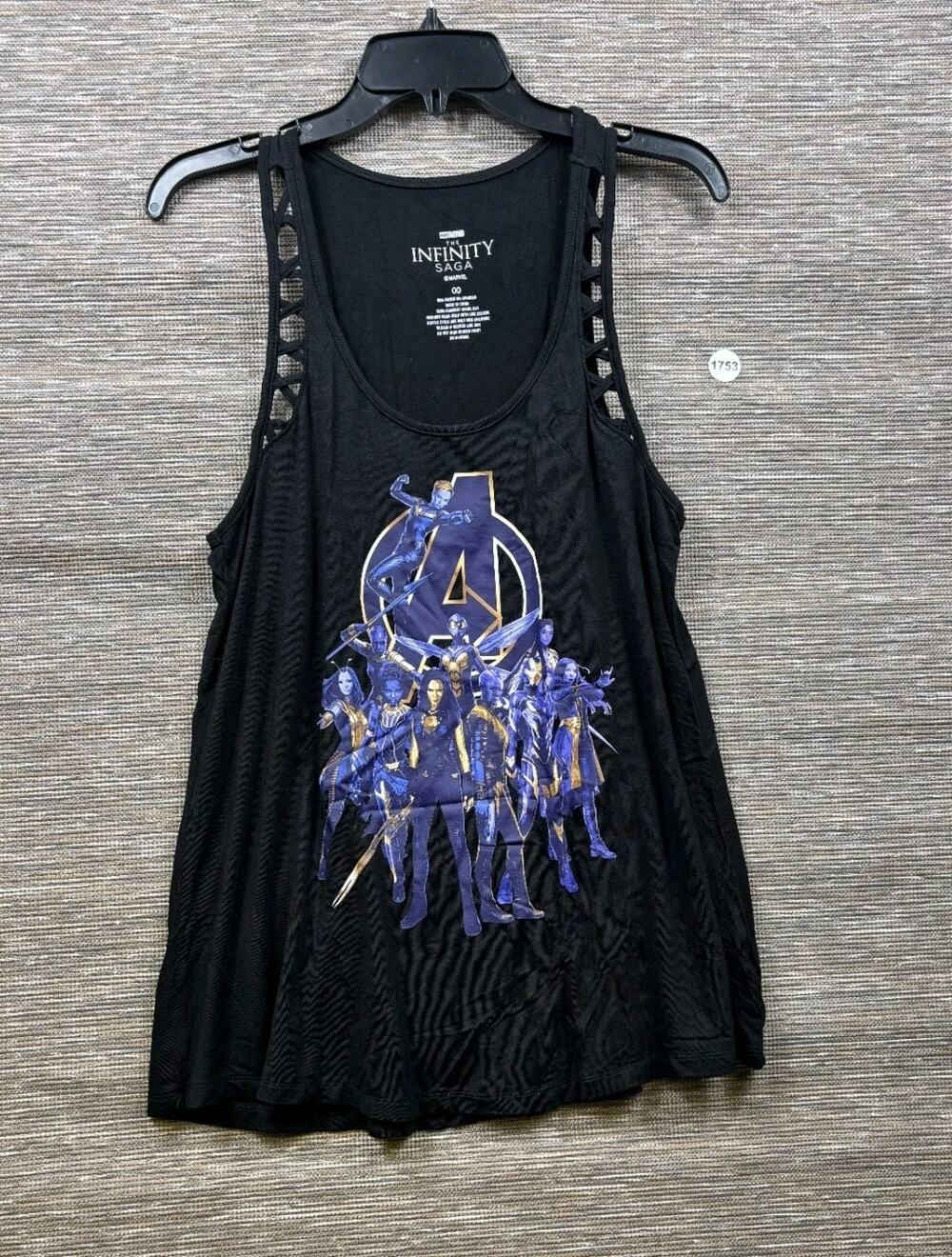 Torrid Marvel Avengers Tank Active Womens Size 00 (10) Black Purple